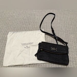 Kate Spade Mesh Shoulder Sacosh Bag- Black